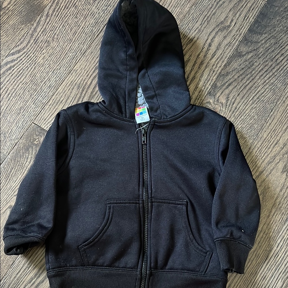 Healthtex Black Zip-Up Hoodie Sweatshirt